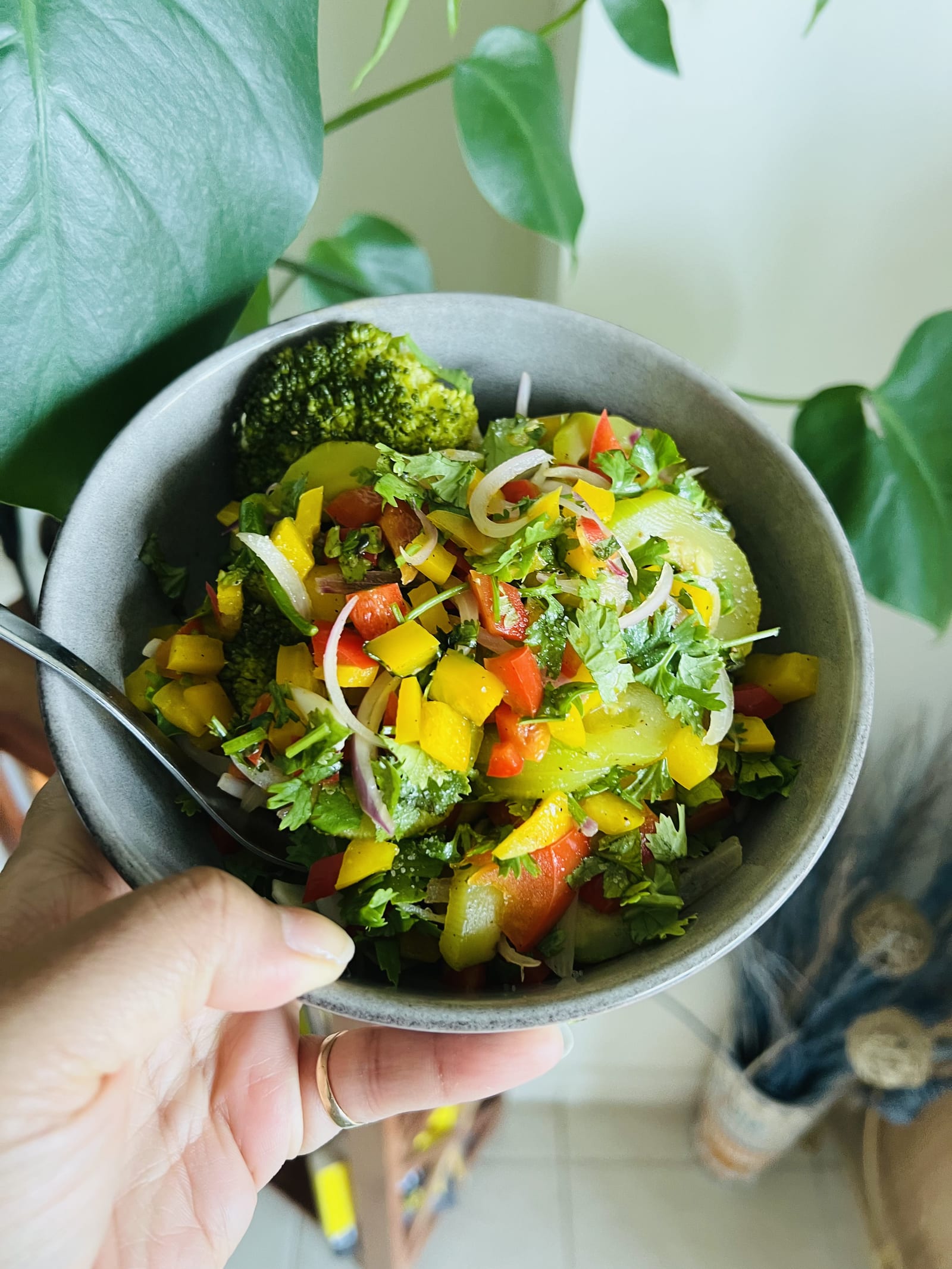 A bowl of fresh whole-food vegetables