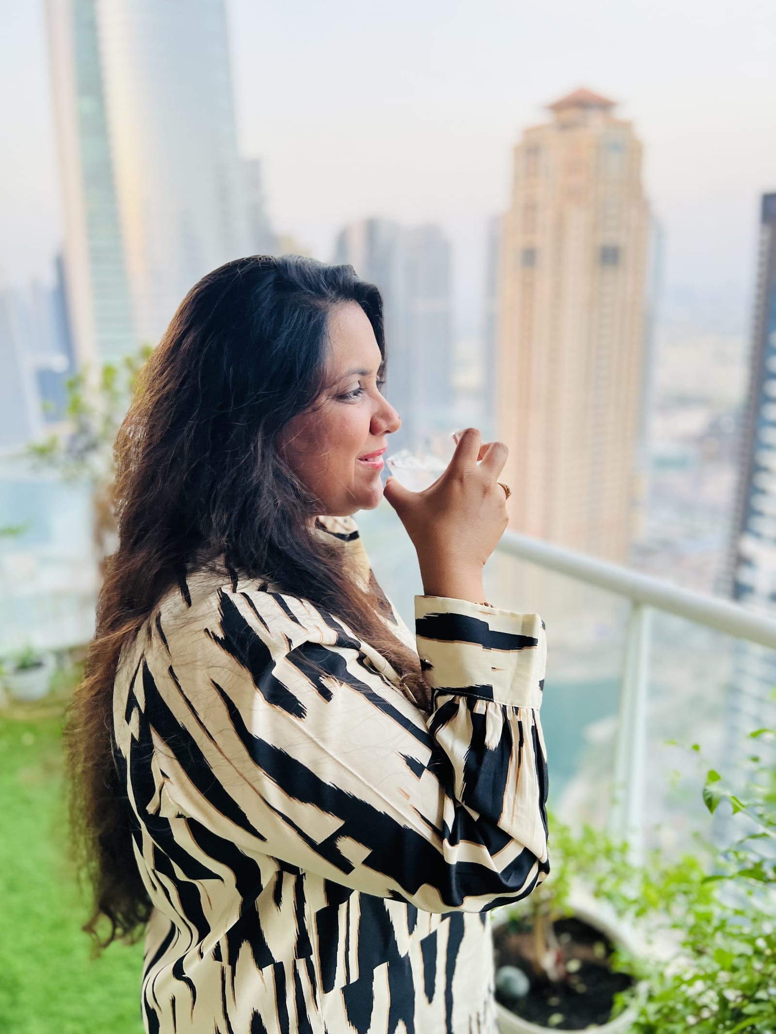Shefali Goyal in a quiet moment of practice